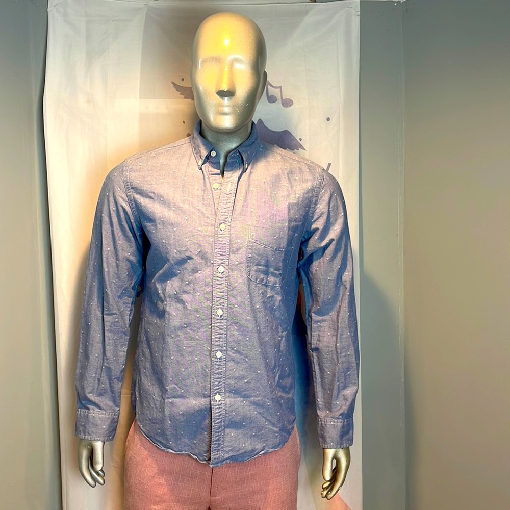 J. Crew 100% Cotton Long Sleeve Oxford Button Down Casual Shirt Slim Fit Size M